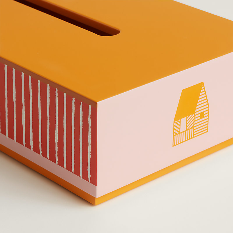 Les Cabanes tissue box | Hermès USA